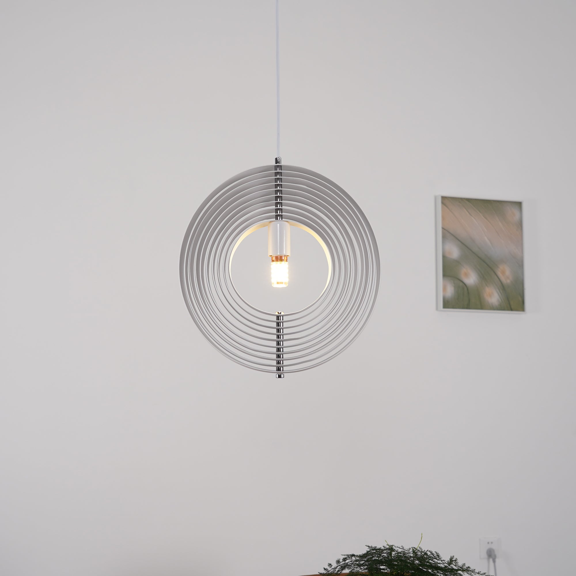Lámpara Colgante Luna Blanco