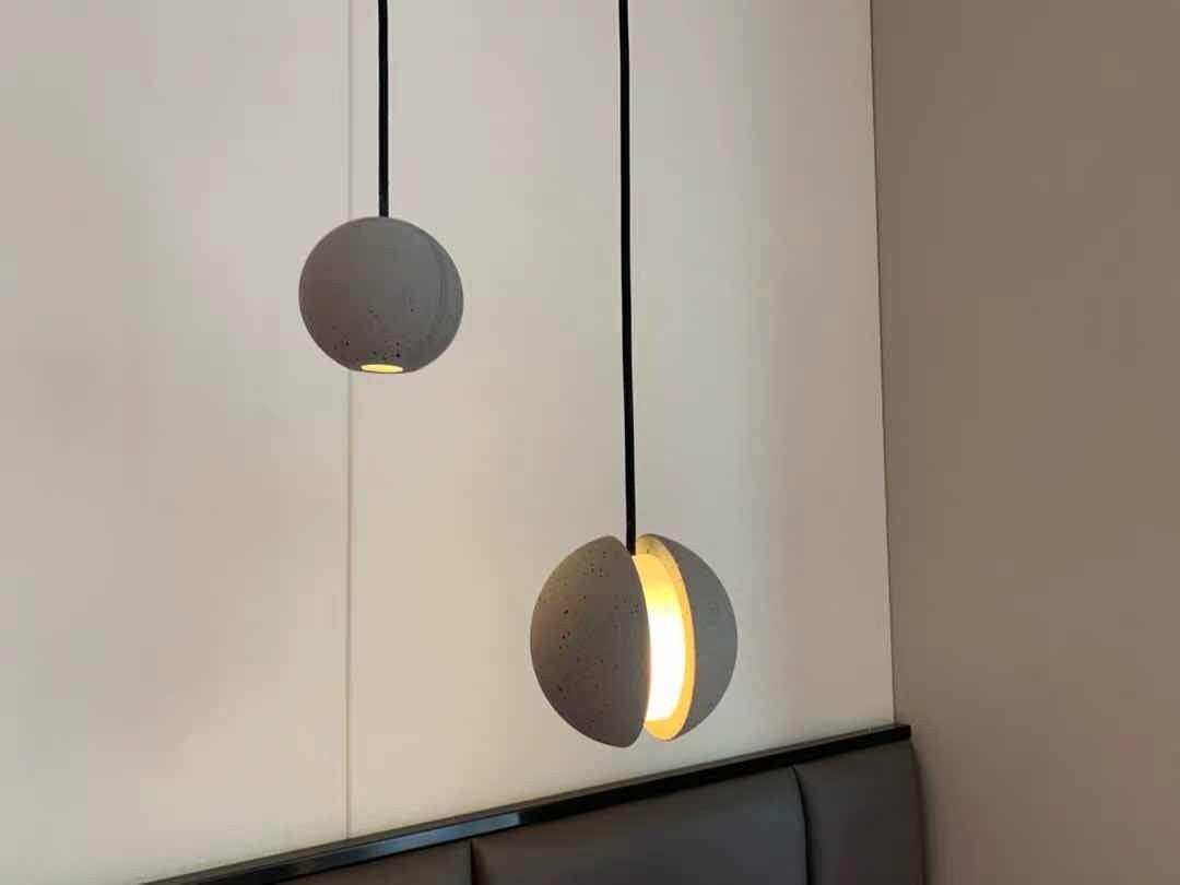 Moon Concrete Pendant Lamp.