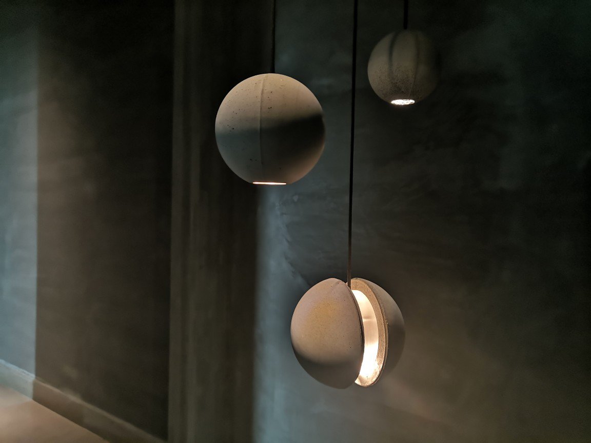 Moon Concrete Pendant Lamp.