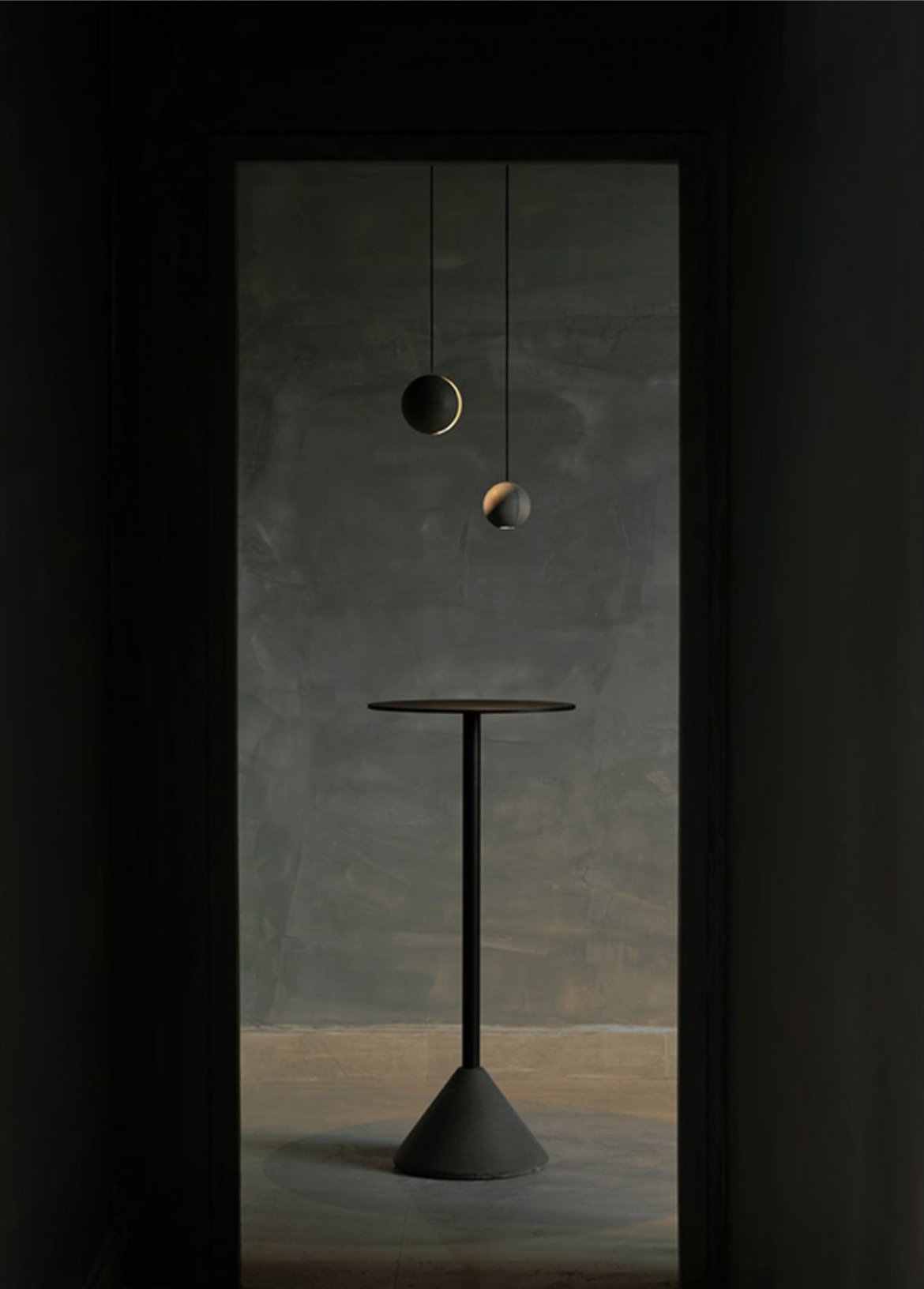 Moon Concrete Pendant Lamp.