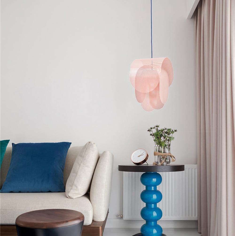 Perforated metal pendant light