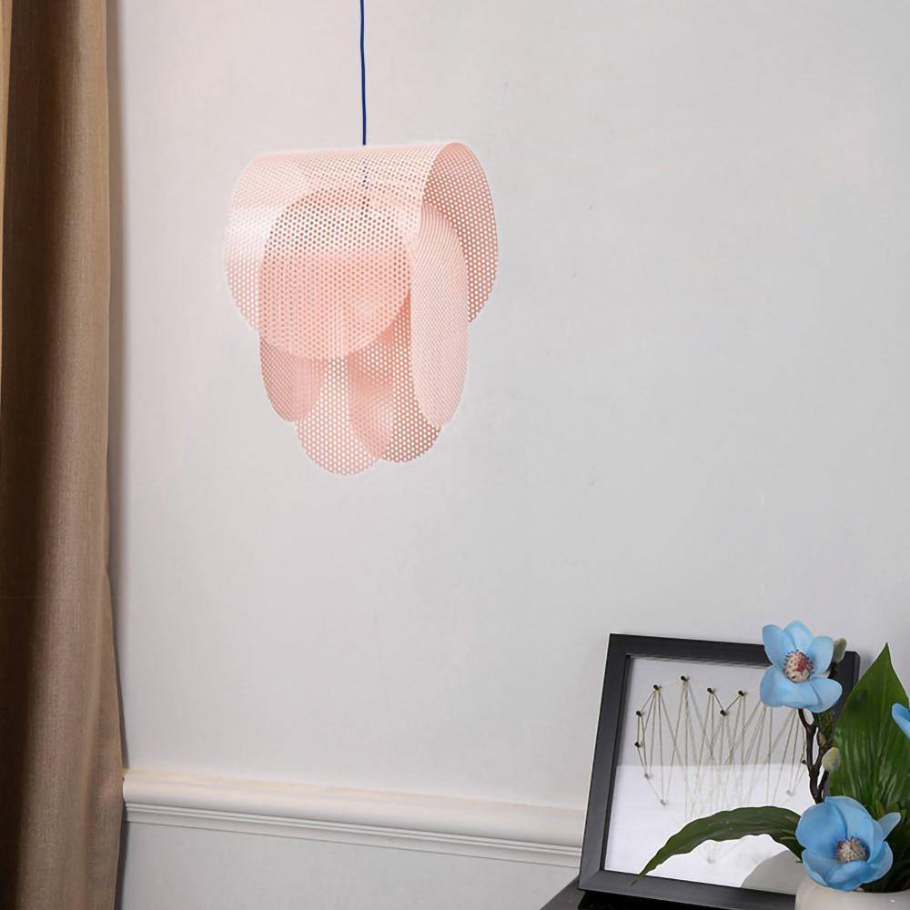 Perforated metal pendant light