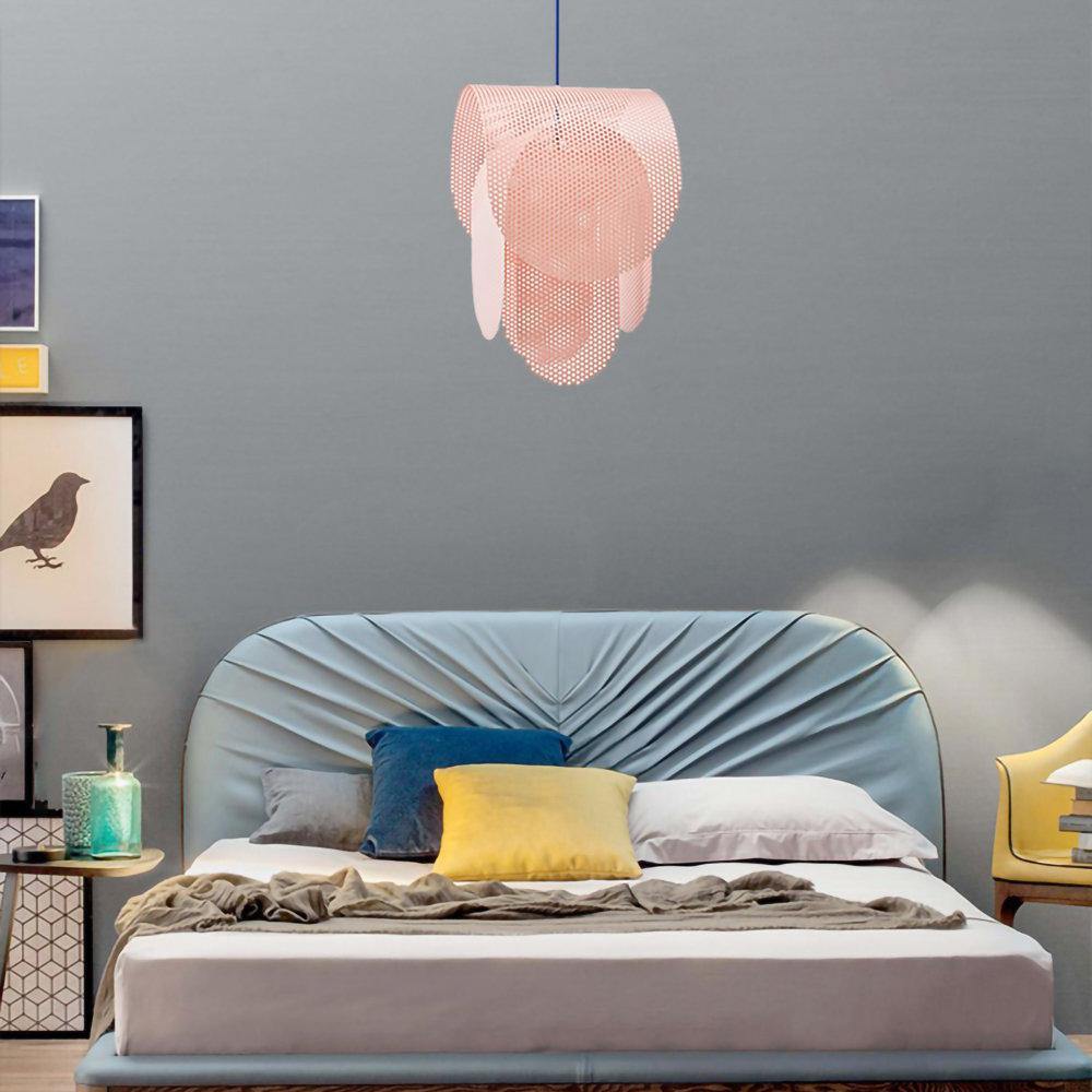 Perforated metal pendant light