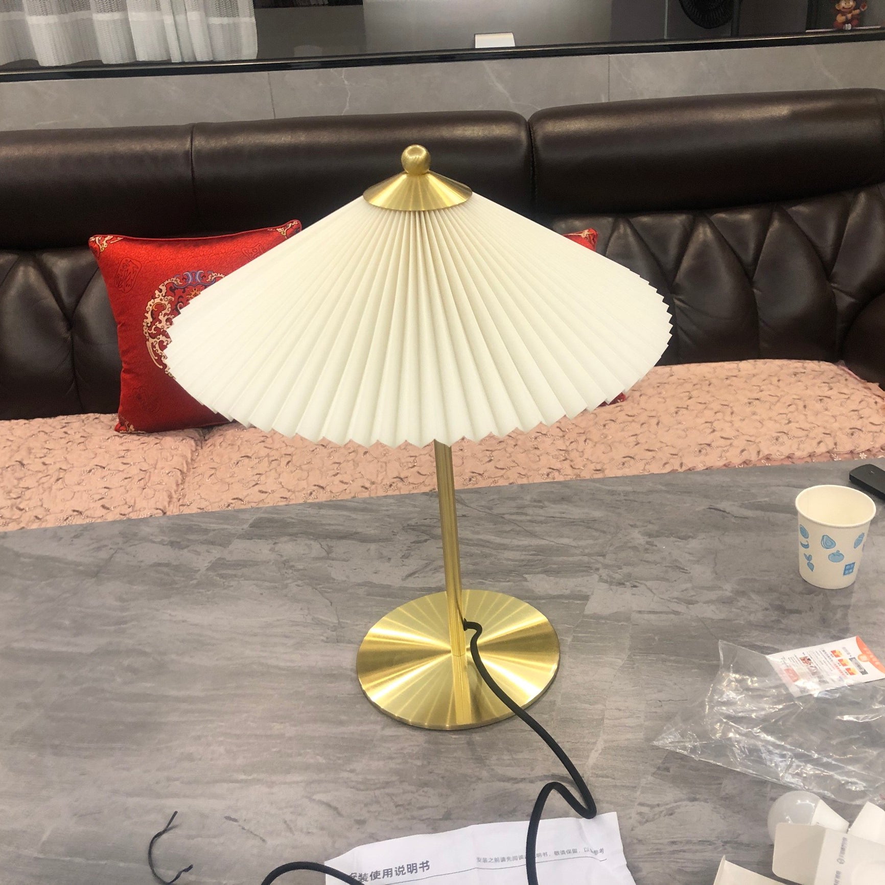 Perla Pleated Table Lamp