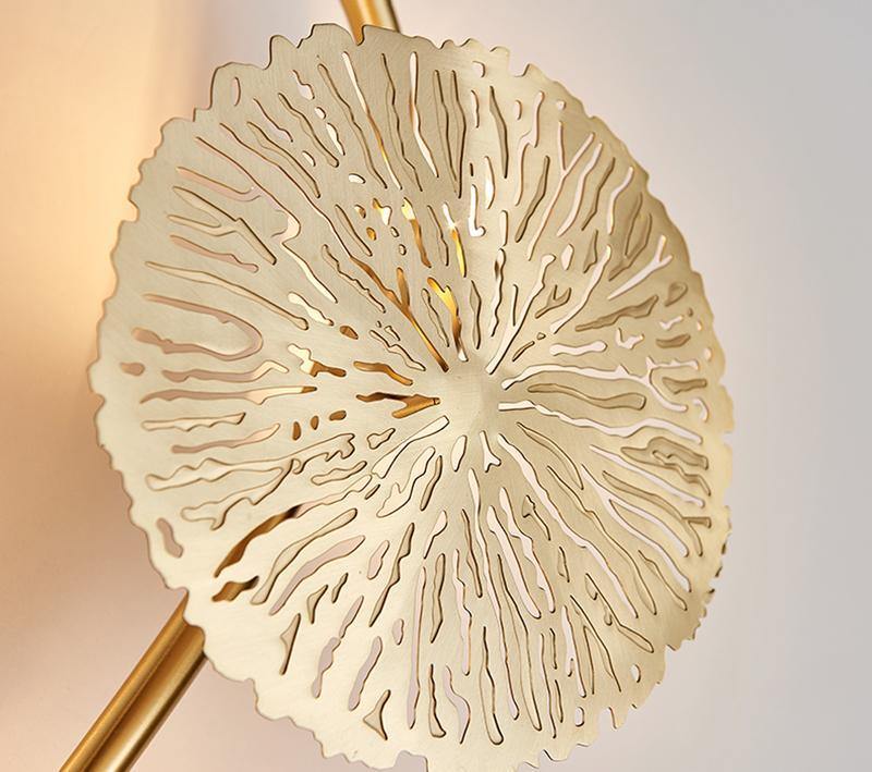 Lotus leaf wall sconce