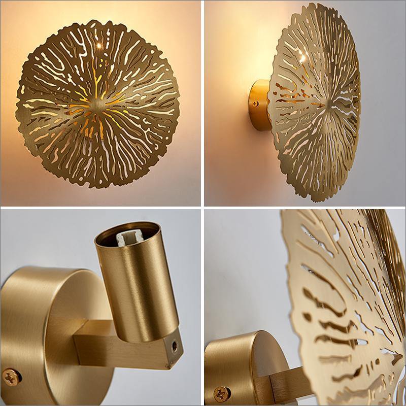 Lotus leaf wall sconce