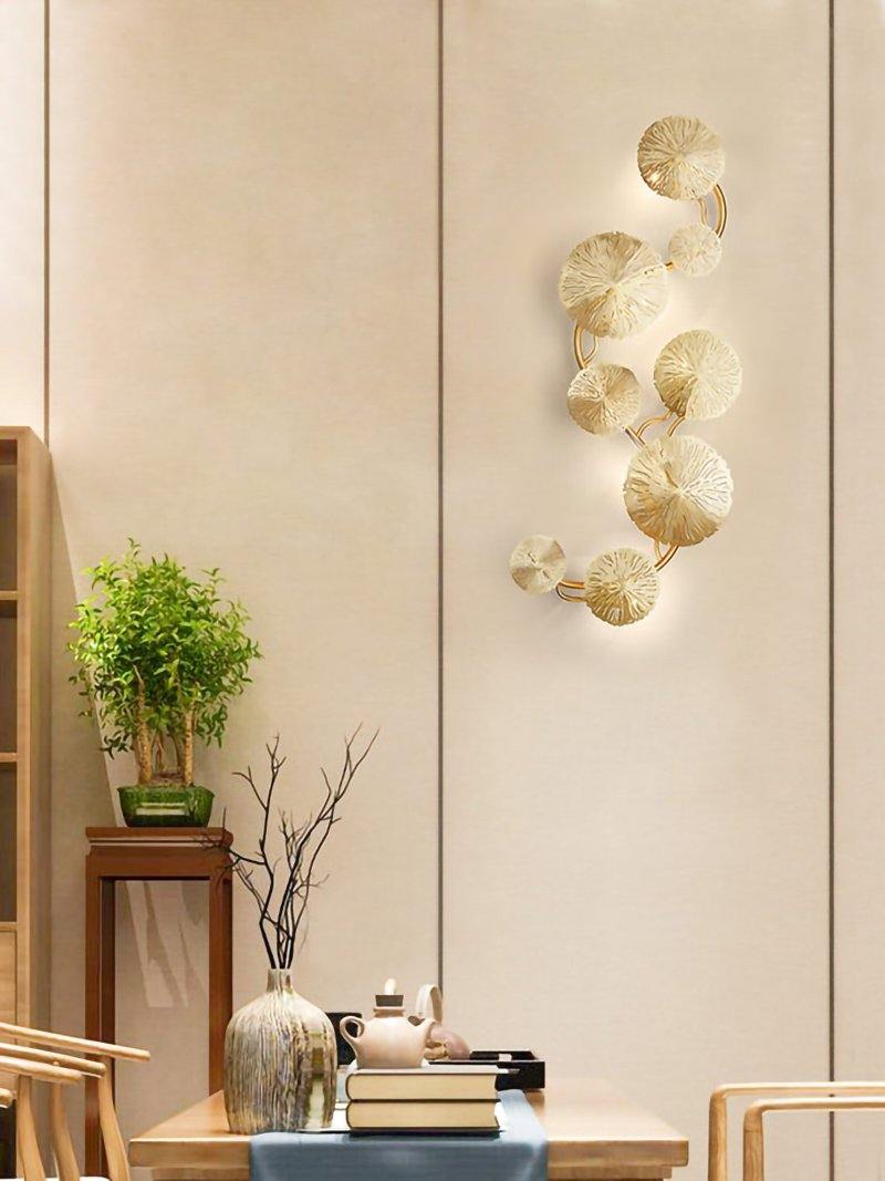 Lotus leaf wall sconce