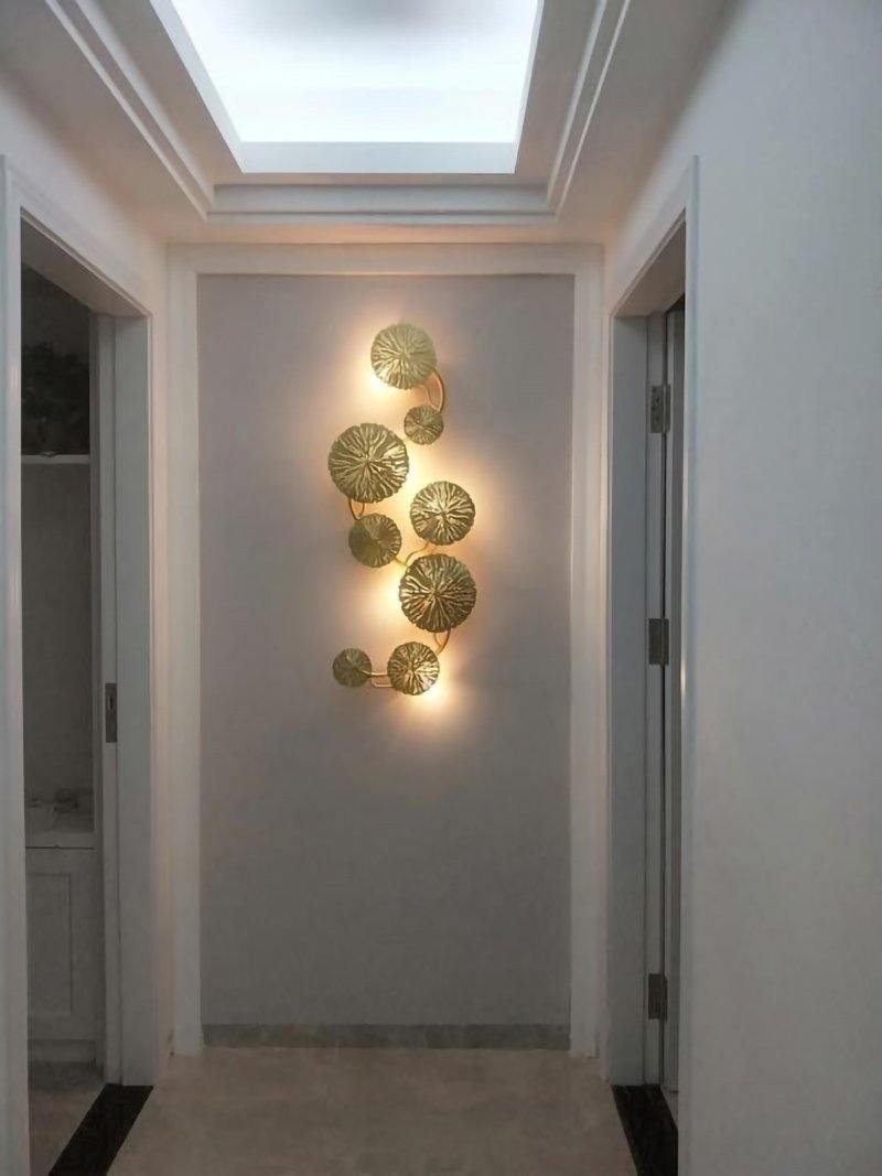 Lotus leaf wall sconce