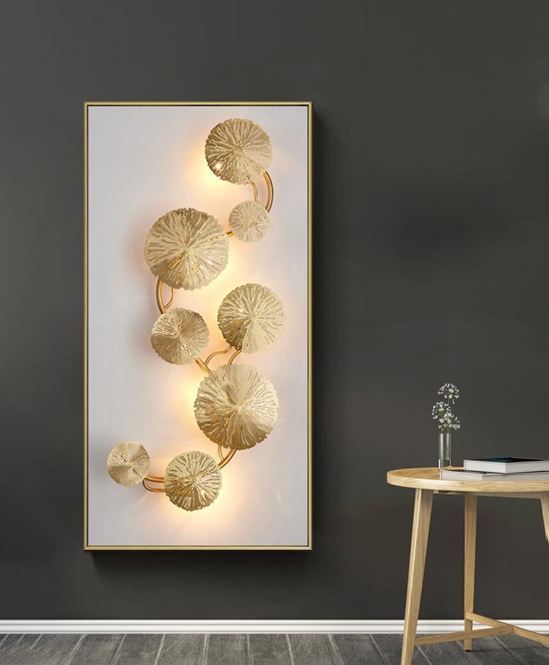 Lotus leaf wall sconce