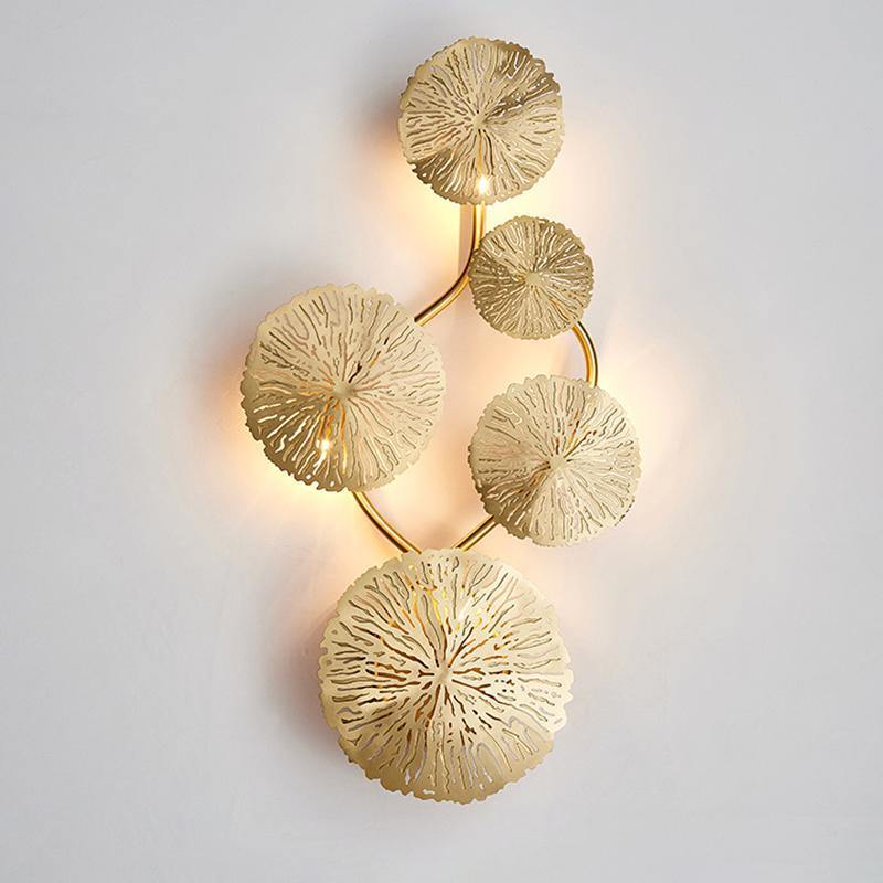 Lotus leaf wall sconce