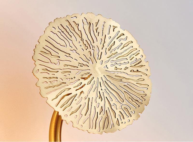 Lotus leaf wall sconce