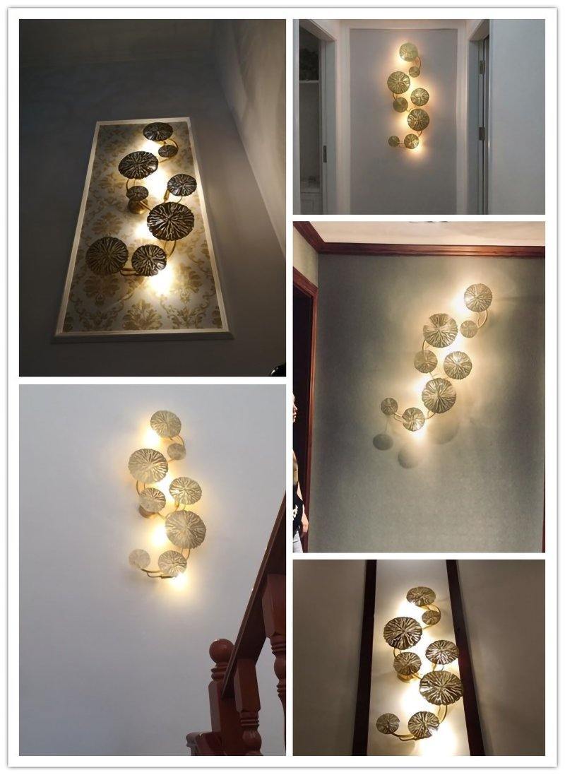 Lotus leaf wall sconce