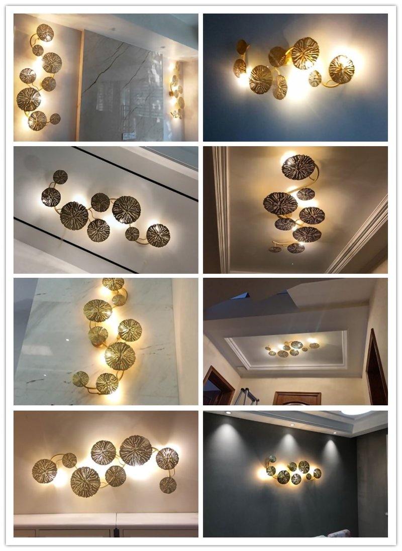 Lotus leaf wall sconce