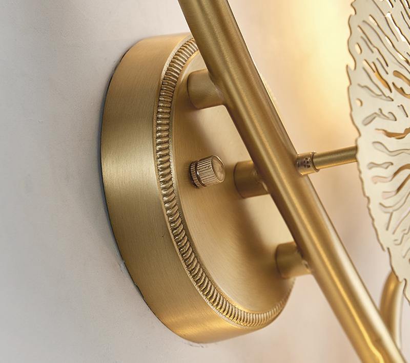 Lotus leaf wall sconce