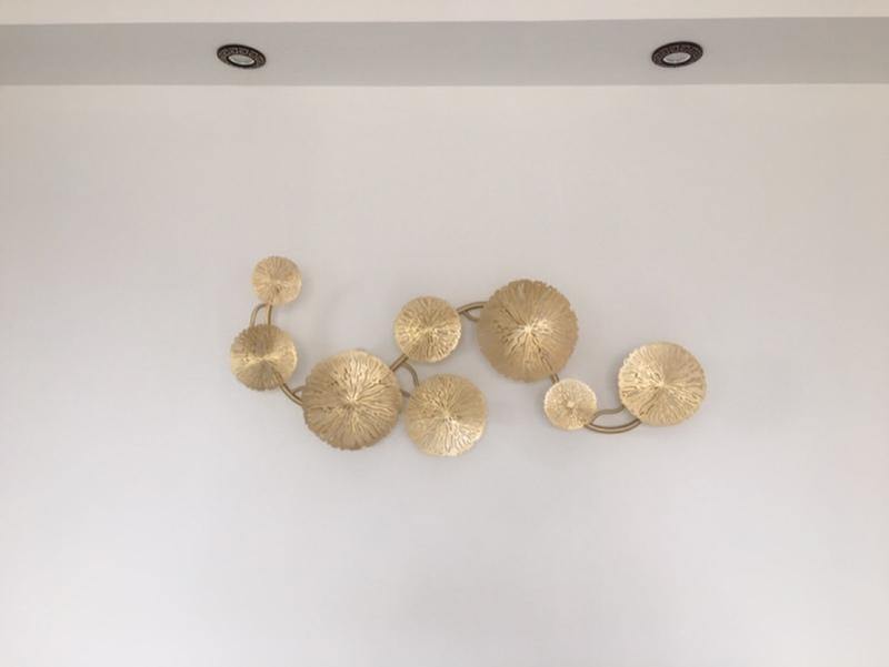 Lotus leaf wall sconce