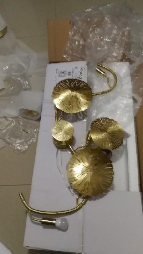 Lotus leaf wall sconce