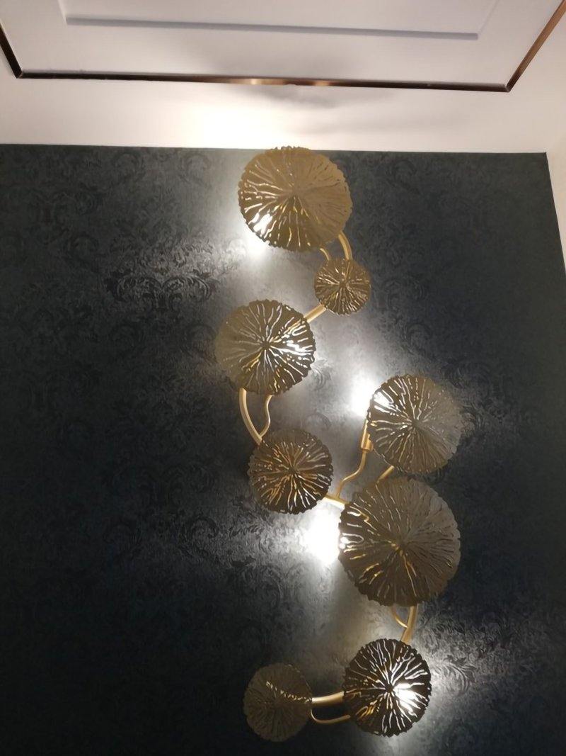 Lotus leaf wall sconce