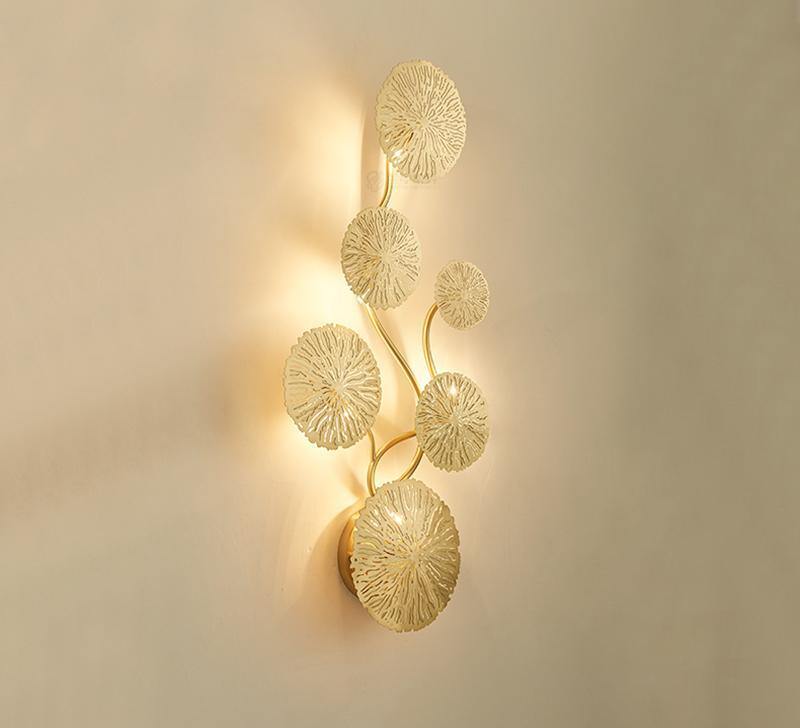 Lotus leaf wall sconce