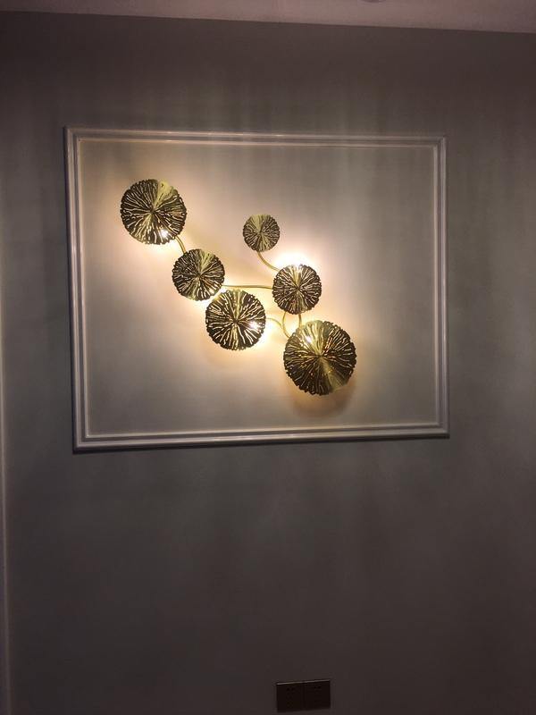 Lotus leaf wall sconce