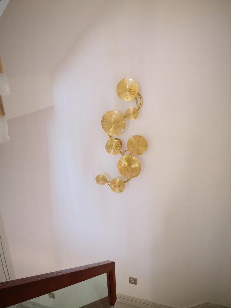 Lotus leaf wall sconce