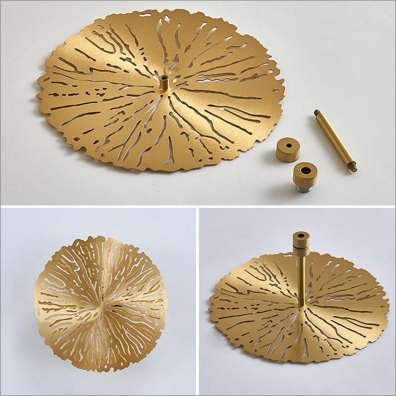 Lotus leaf wall sconce