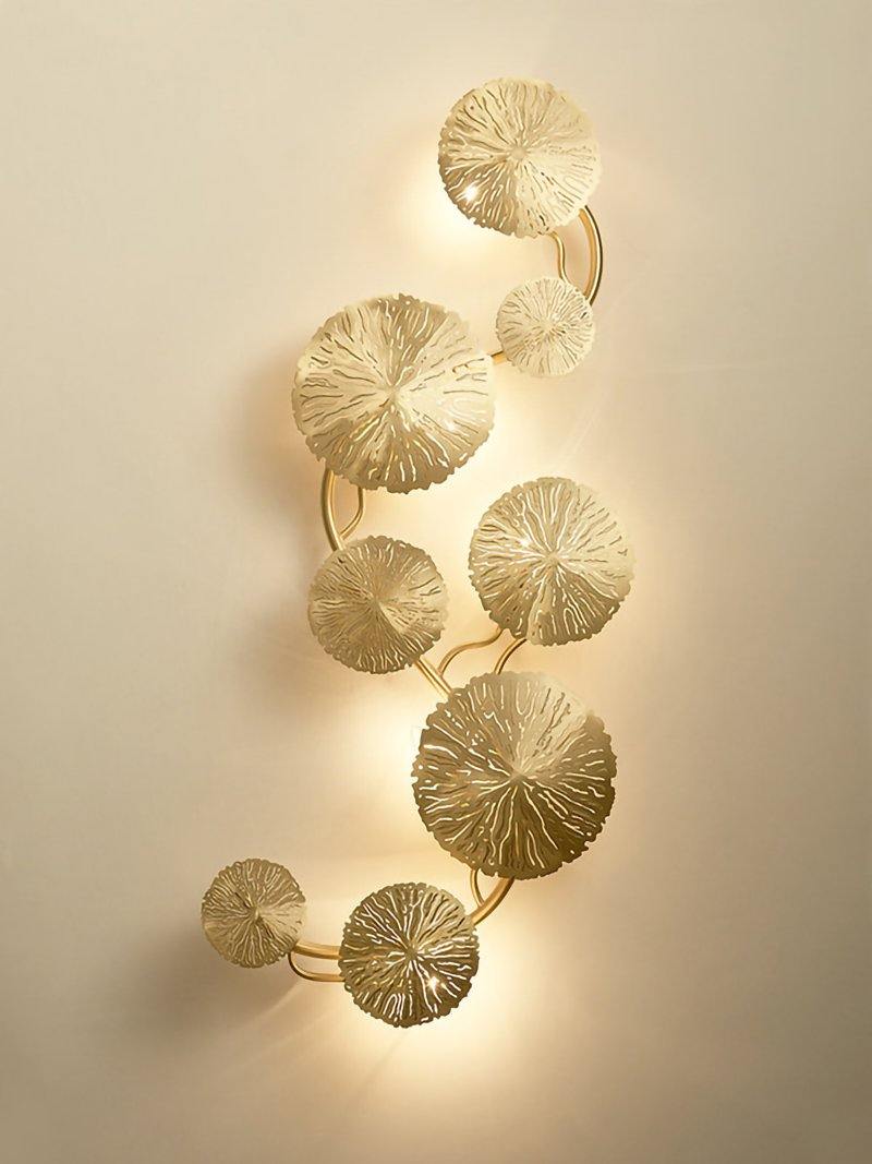 Lotus leaf wall sconce