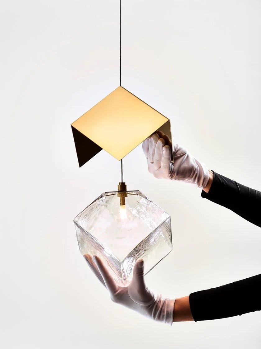 Pyrite chandelier