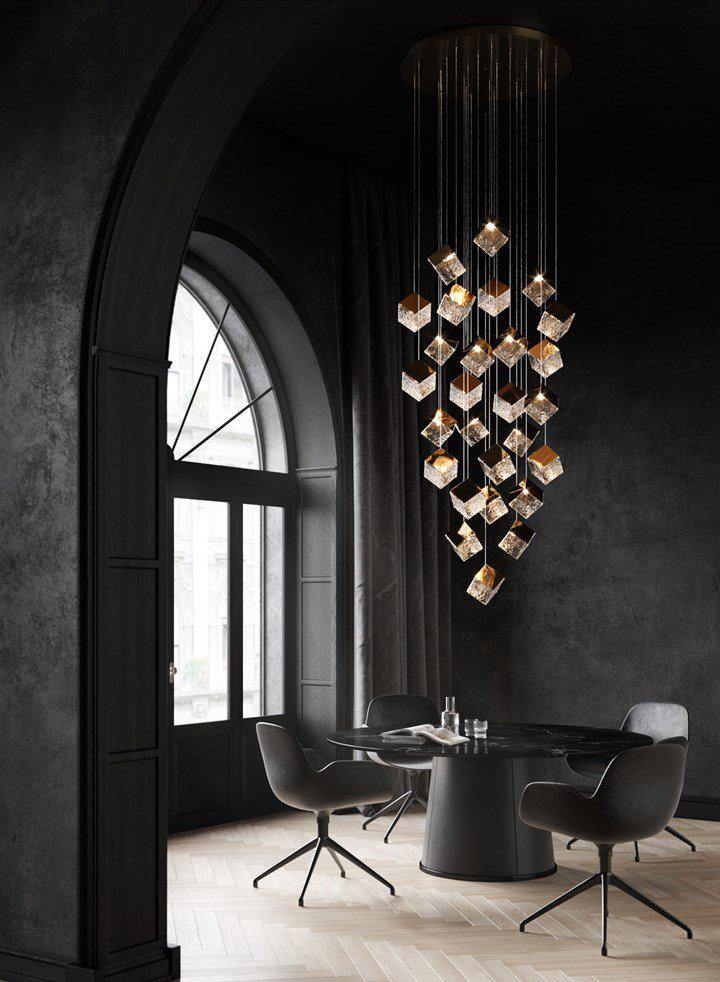 Pyrite chandelier