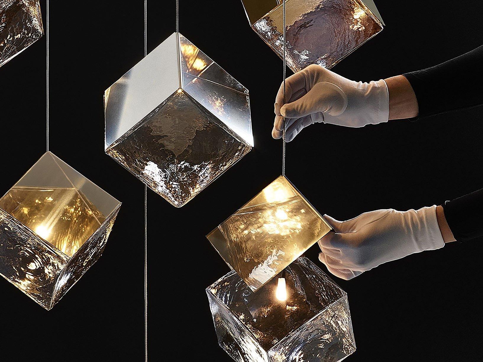 Pyrite chandelier