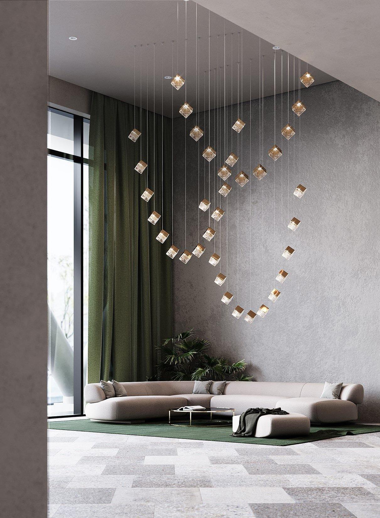 Pyrite chandelier