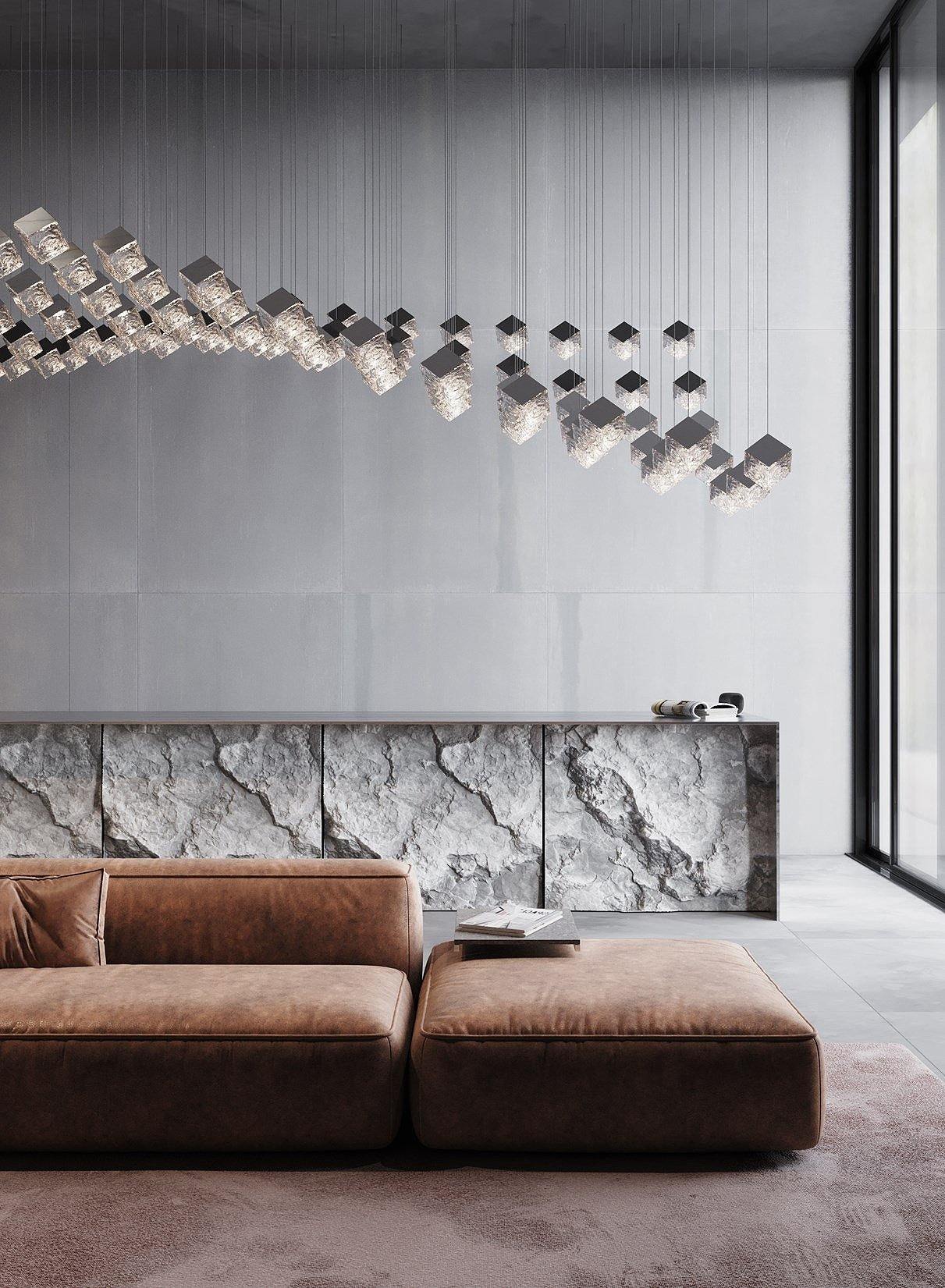 Pyrite chandelier