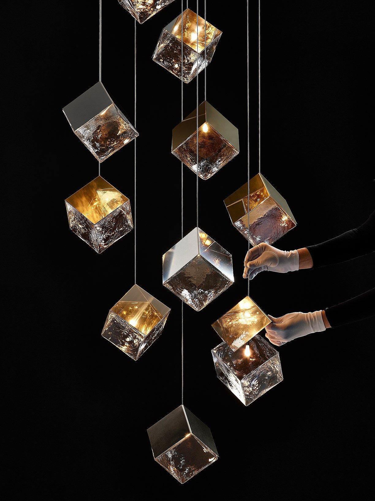 Pyrite chandelier