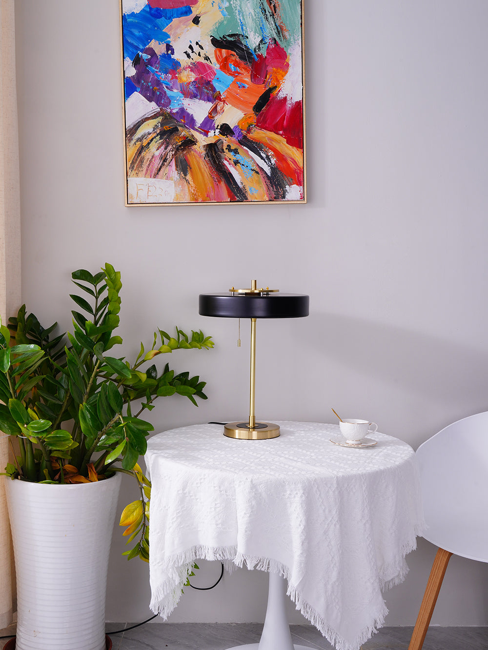 Lampe de table tournante