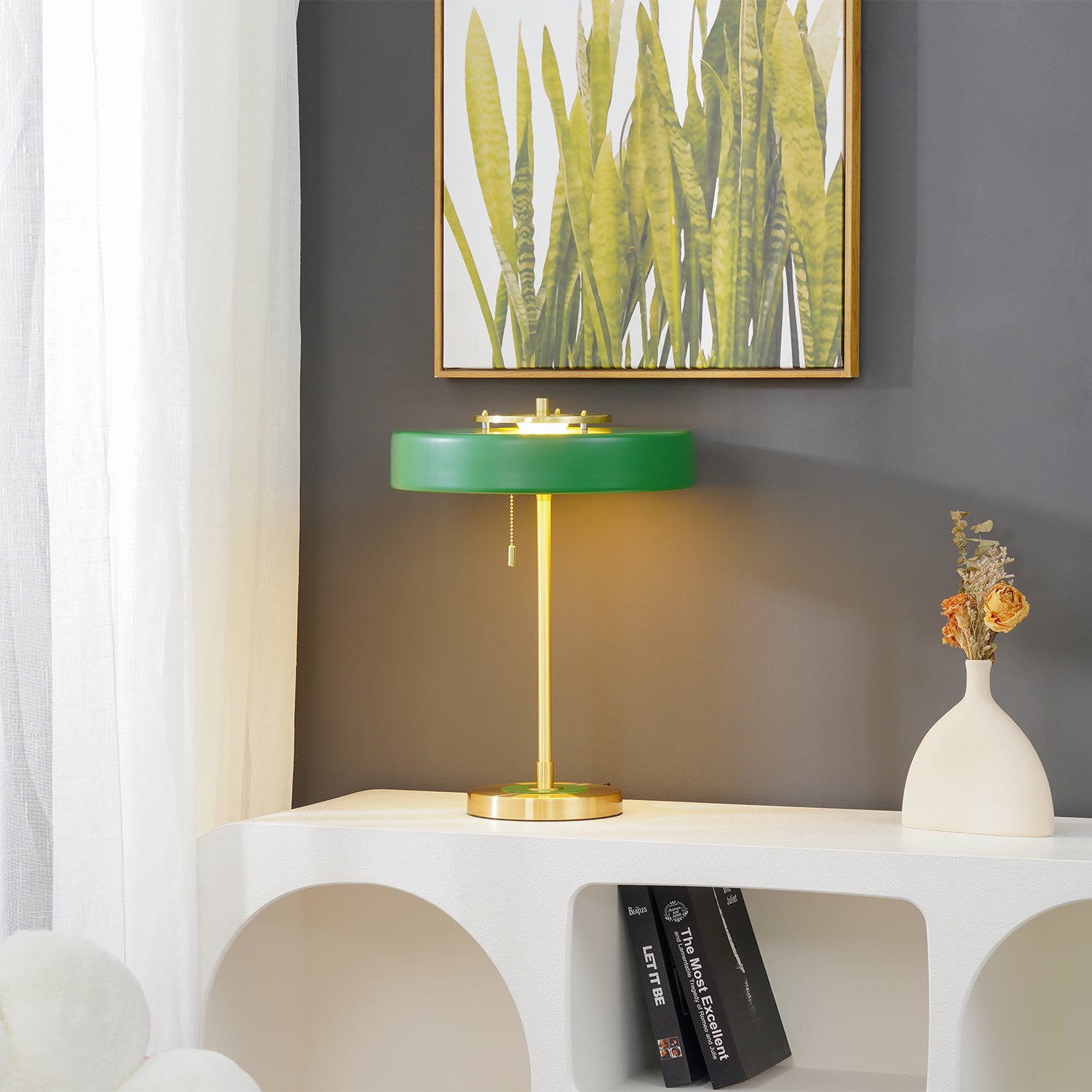 Lampe de table tournante