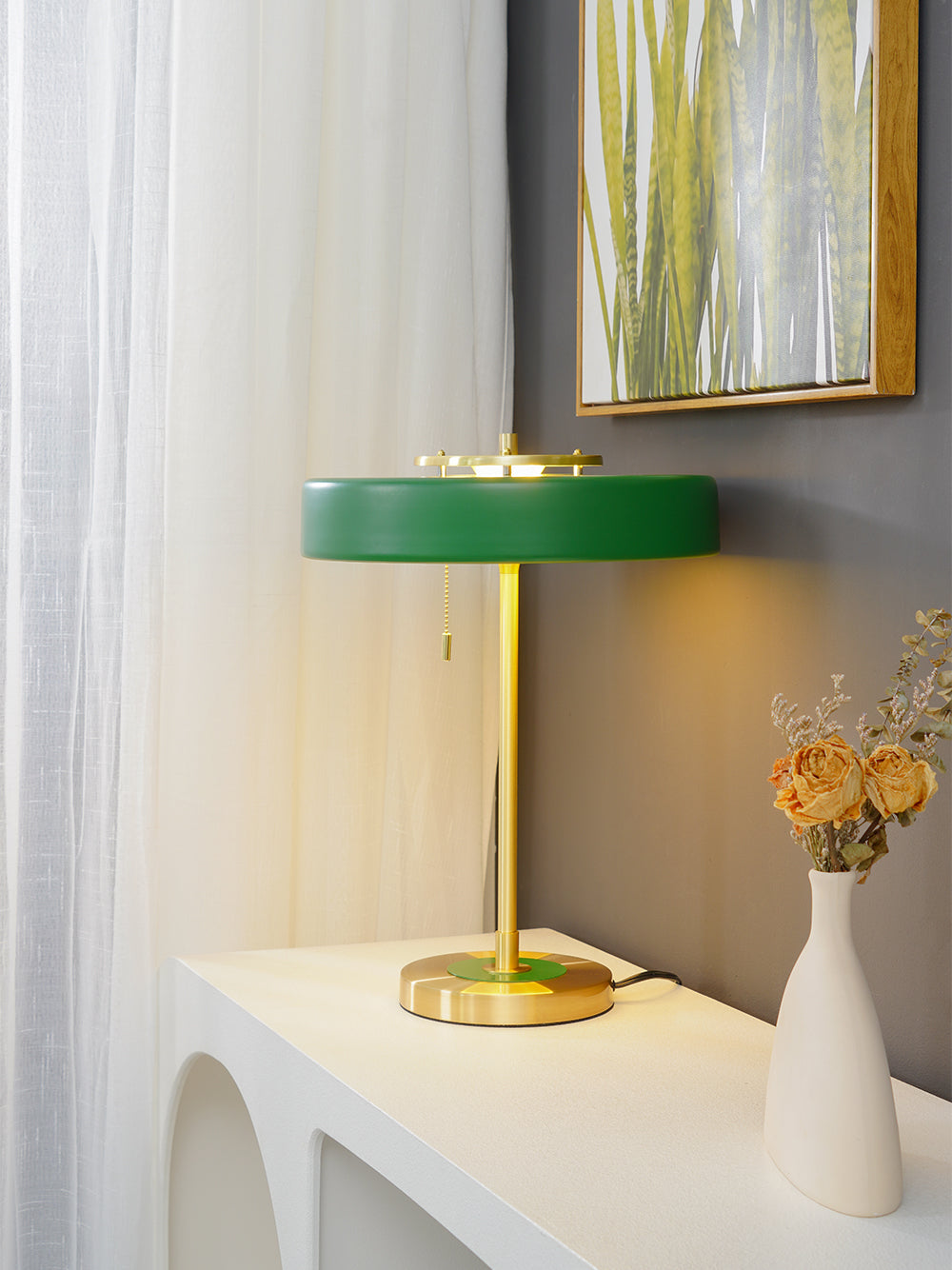 Lampe de table tournante