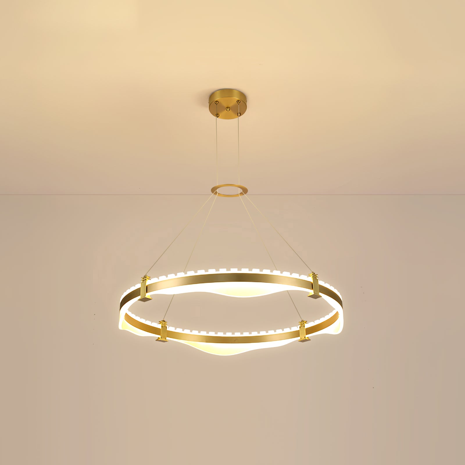 Ring Kronleuchter aus Metall