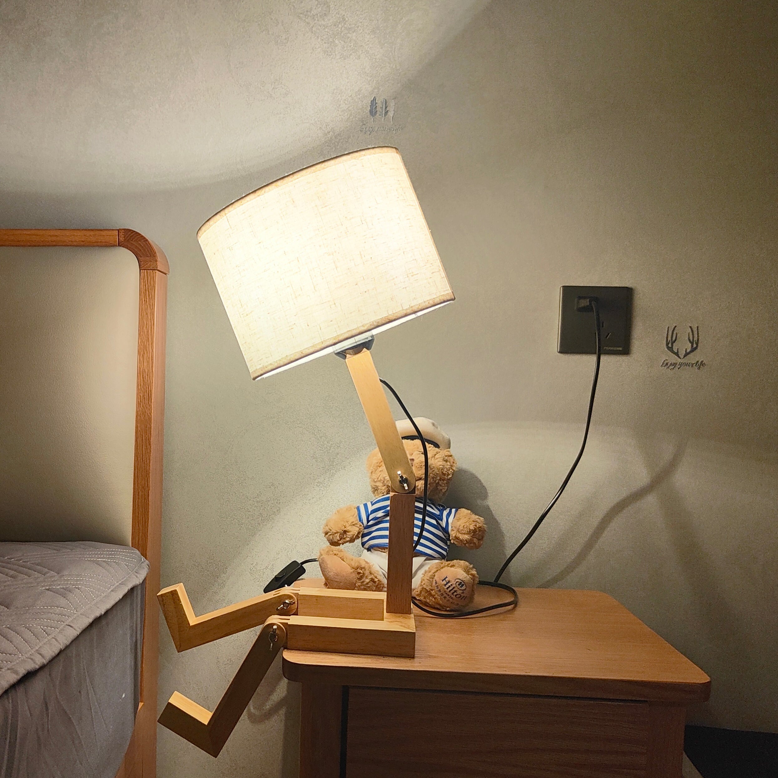 Lampe de table robot