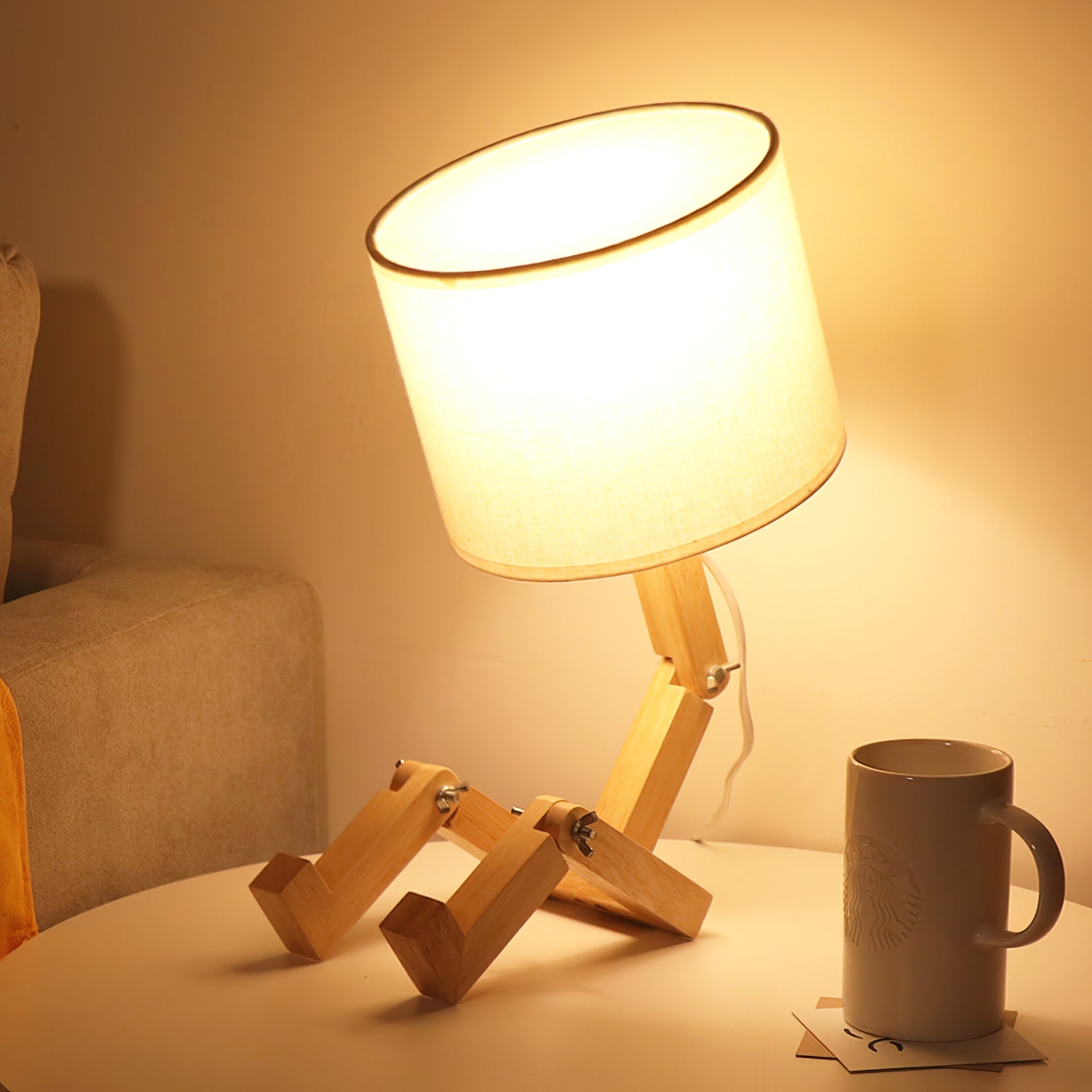Lampe de table robot