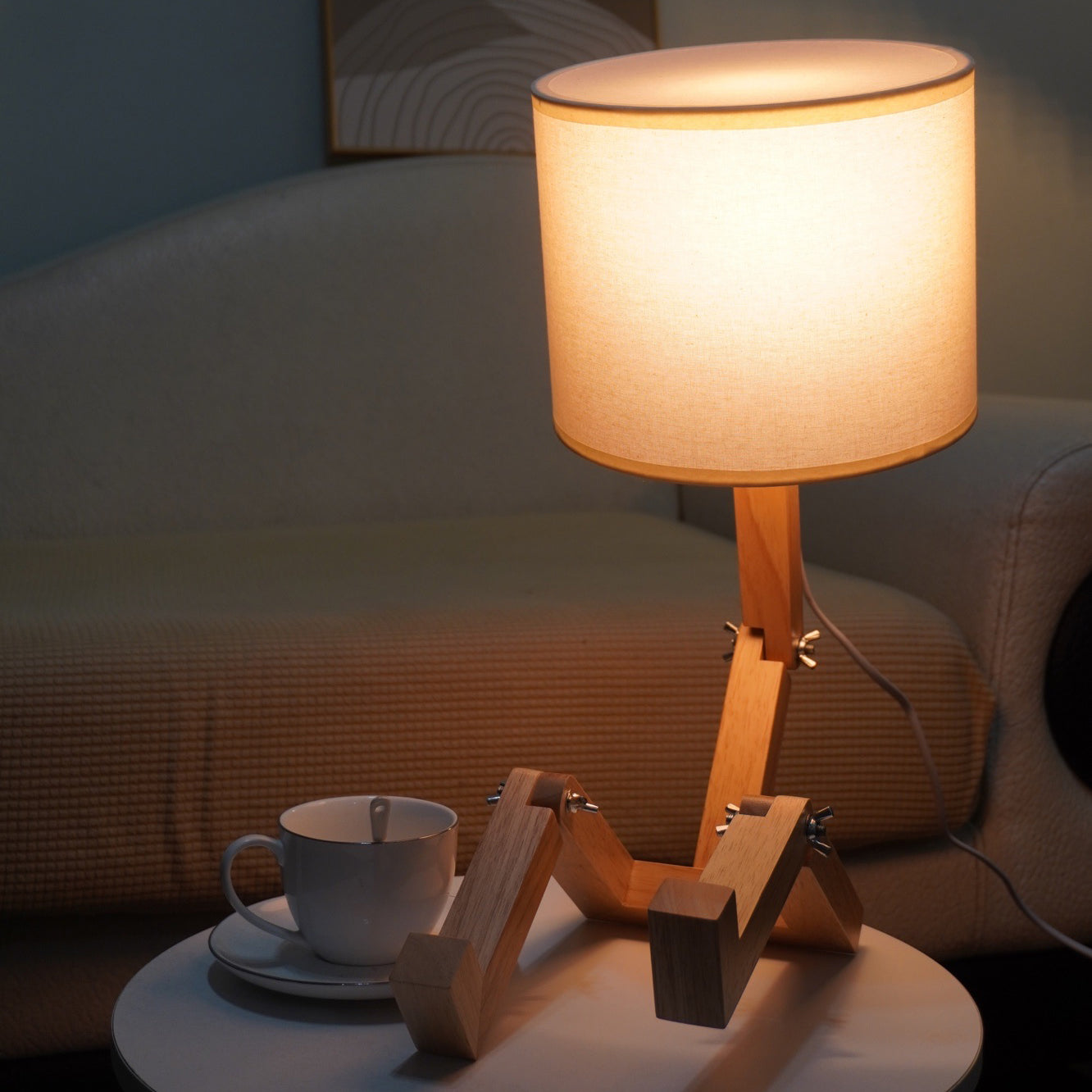 Lampe de table robot