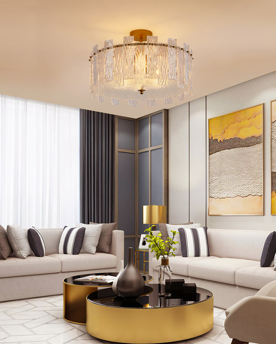 Scattered Glass Ceiling Lamp