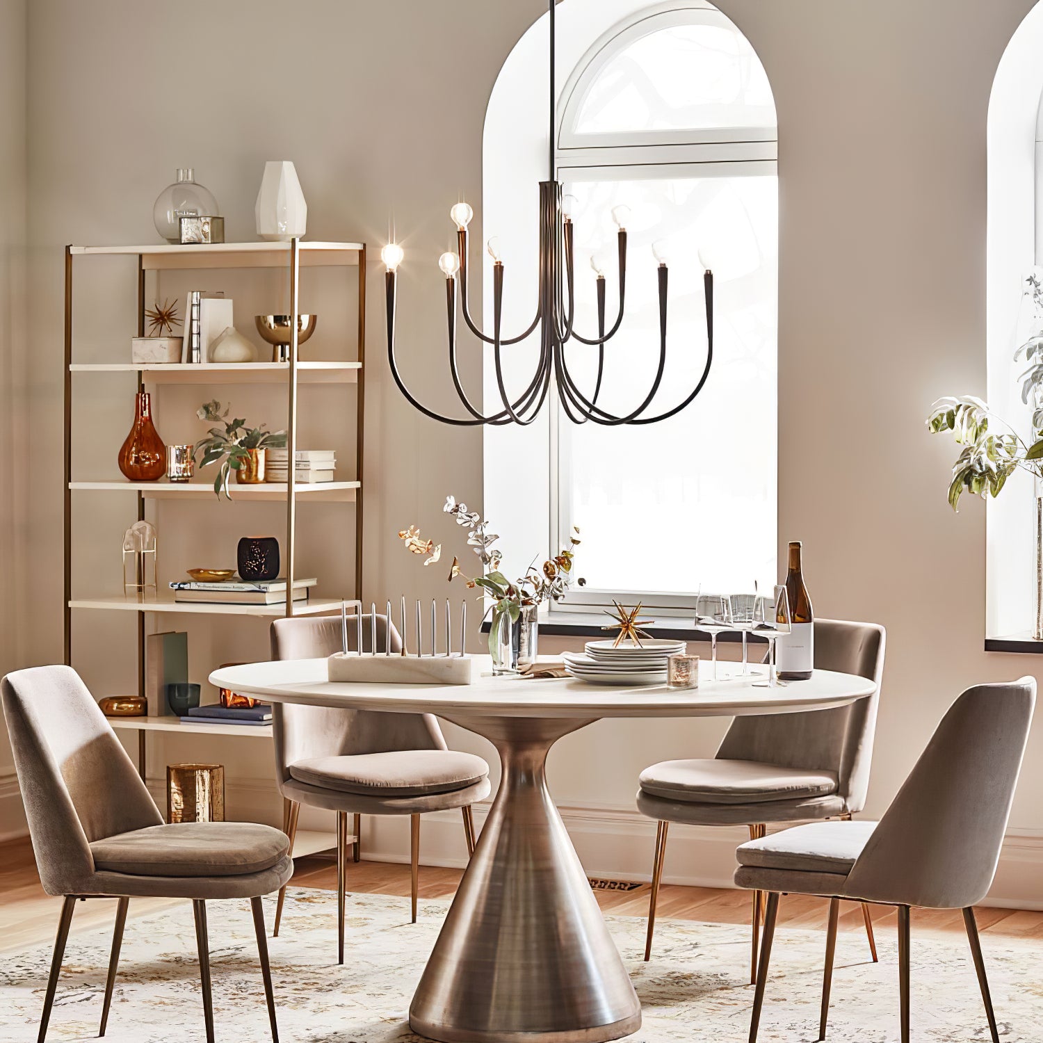 Swoop Arm Chandelier