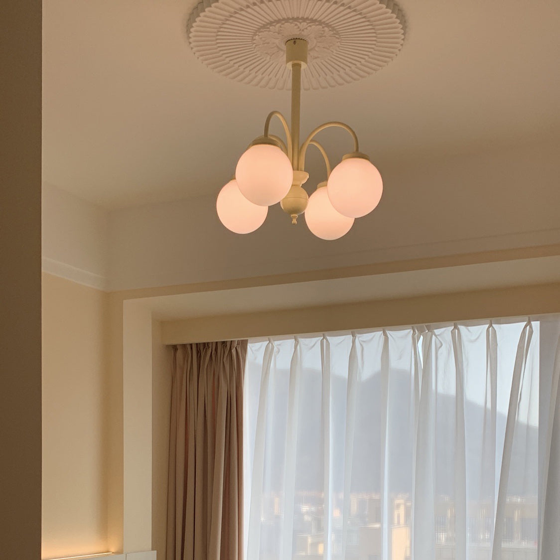 Candelabro de crema de vainilla