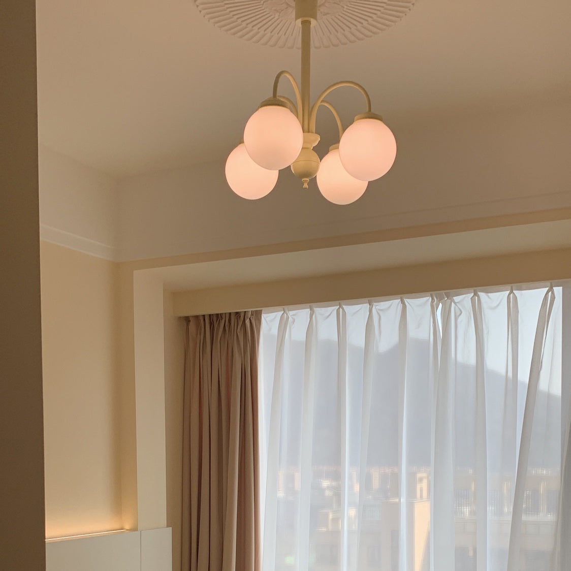Candelabro de crema de vainilla