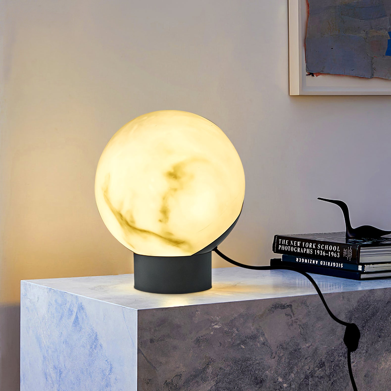Lampe de table en albâtre Varasteh