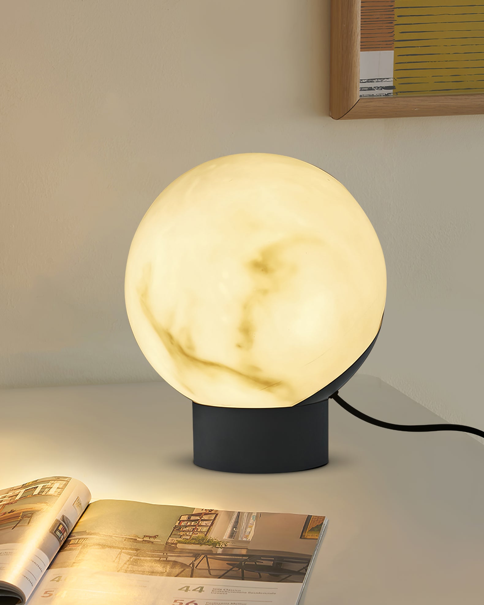 Lampe de table en albâtre Varasteh