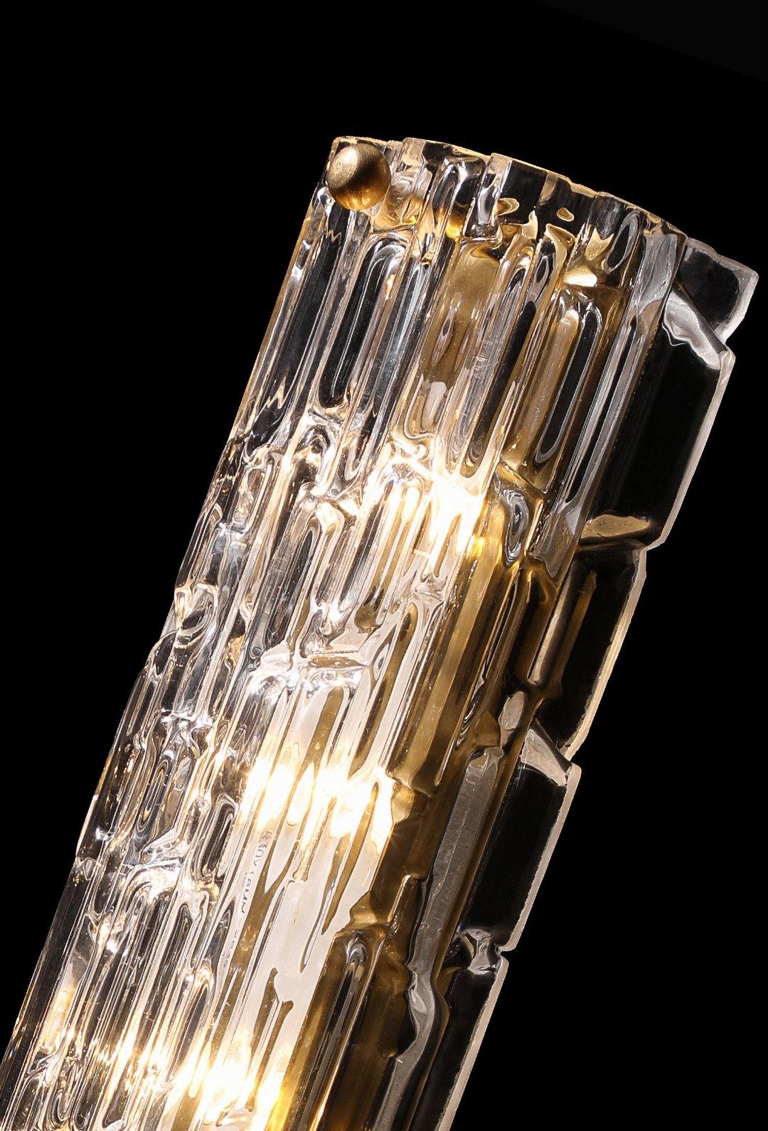 Water-grained glass wall lamp