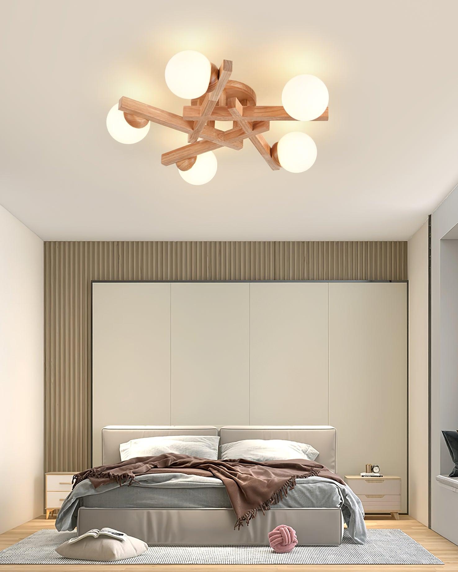 Wood Orin Ceiling Light - Decormote