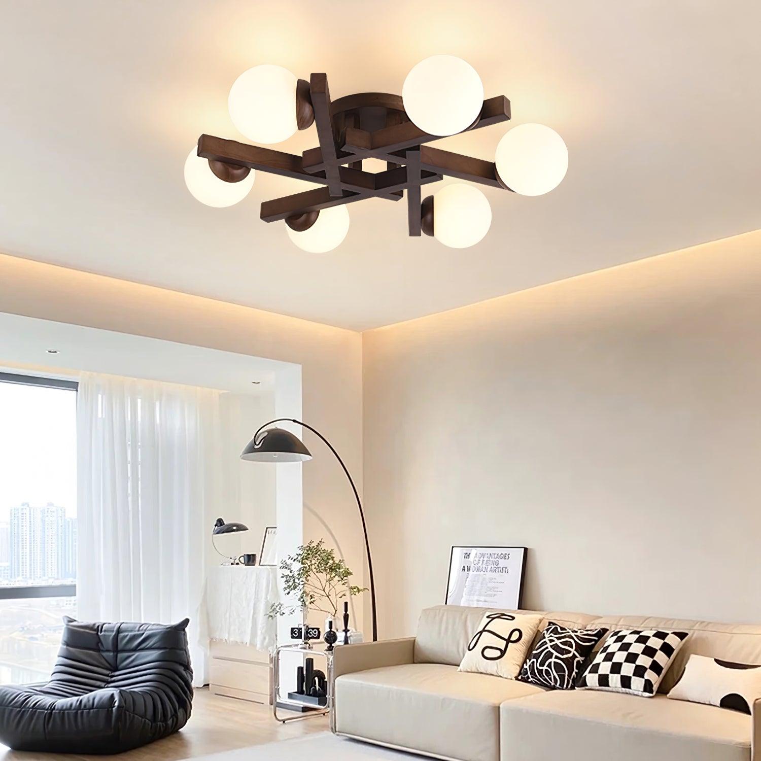 Wood Orin Ceiling Light - Decormote