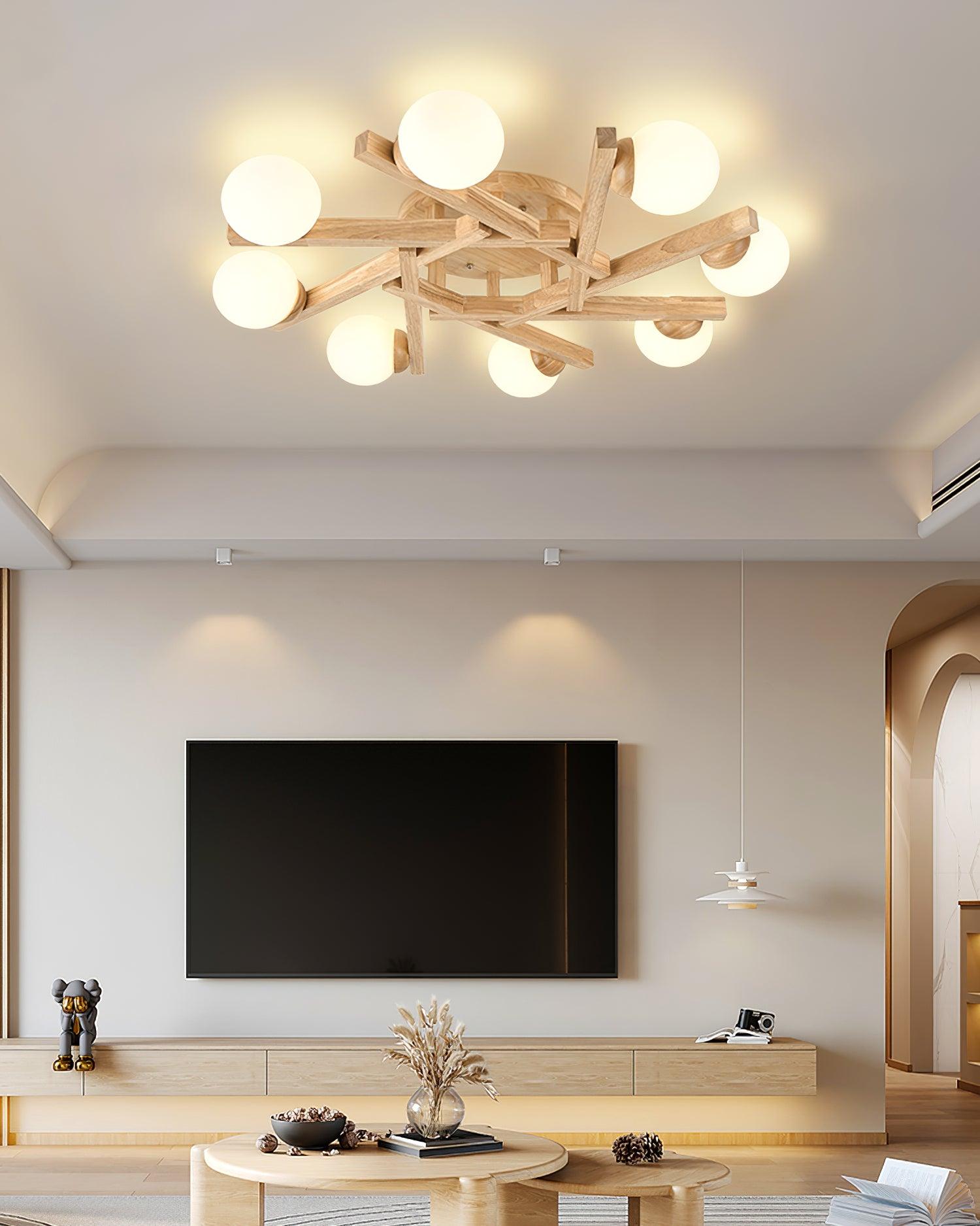 Wood Orin Ceiling Light - Decormote