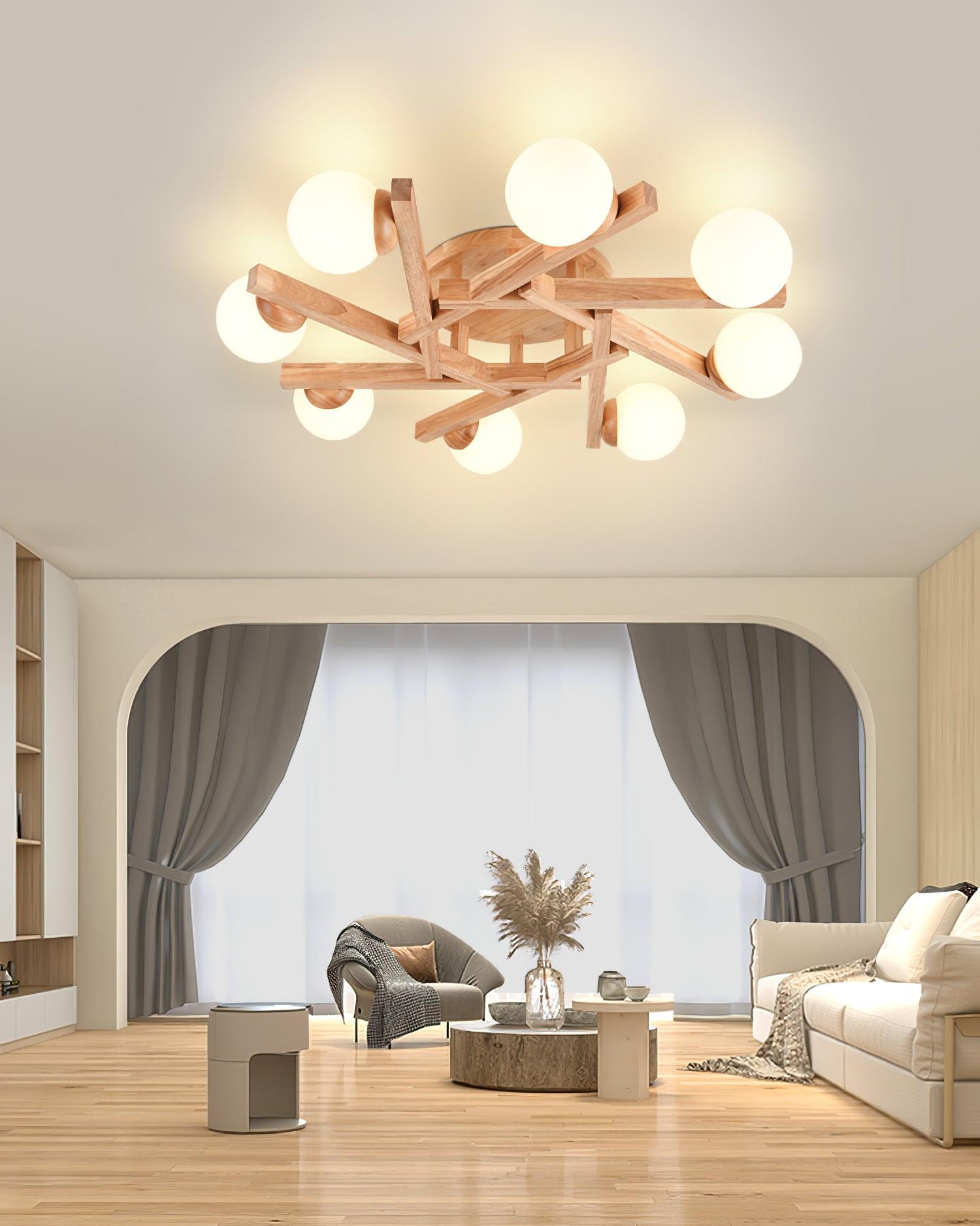 Wood Orin Ceiling Light - Decormote